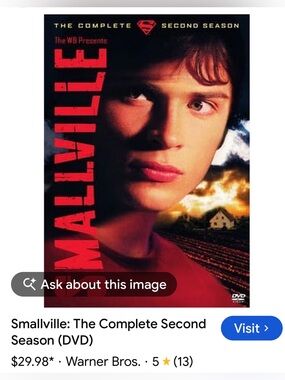 #3335**Warner Bros. Smallville: The Complete Second Season DVD - Red Cover